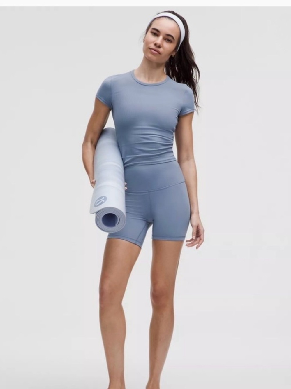 lululemon athletica Dusty Blue High-Rise Align Shorts